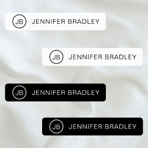 Etiquetas de ropa de nombre personalizado Monogram