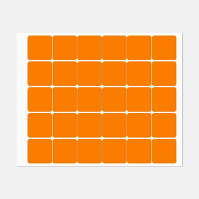 Etiquetas de ropa naranja (Hoja)