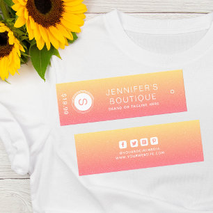 Etiquetas de ropa Naranja de pequeña empresa blanc