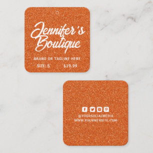 Etiquetas de ropa Naranja de pequeña empresa Purpu