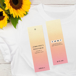 Etiquetas de ropa Pequeña Empresa Etiqueta de prec