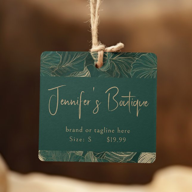 Etiquetas de ropa Pequeña Empresa Floral de oro ve (Subido por el creador)