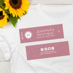 Etiquetas de ropa Pequeña Empresa Rosa Blanco