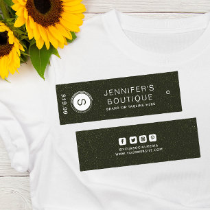 Etiquetas de ropa Pequeña Empresa Verde Blanco