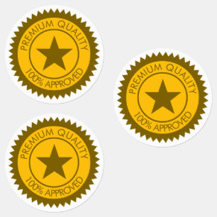 Etiquetas de sellos de certificados de calidad sup