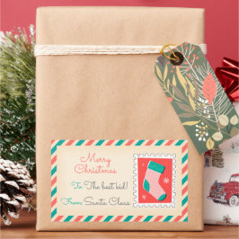 Etiquetas de sellos de retro-Navidades para rehene