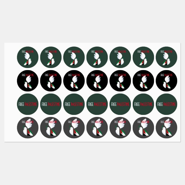 Etiquetas de solidaridad de Palestina Libre - Dere (Hoja)