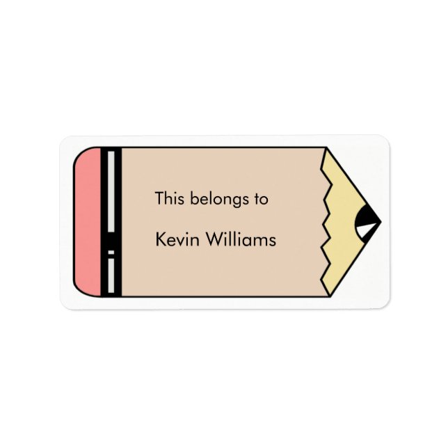 Etiquetas de suministros escolares (Frente)