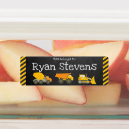 Etiquetas de Suministros Escolares - Tema de Const