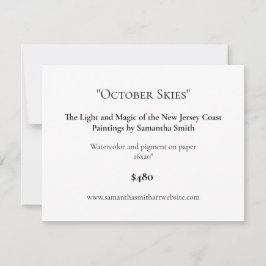 Etiquetas de tarjetas de presentación de exposicio