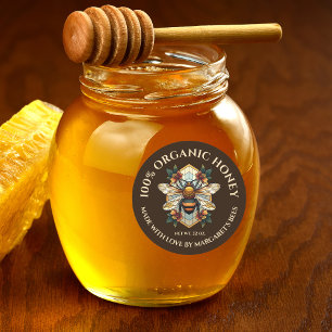 Etiquetas de Tarro de Miel Abeja Mielera Panal de 