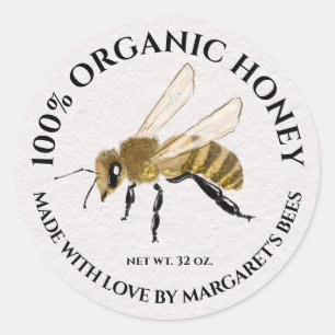 Etiquetas de Tarro de Miel Abeja Mielera Panal Pro
