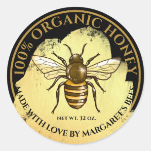 Etiquetas de Tarro de Miel Abeja Mielera Panal Pro
