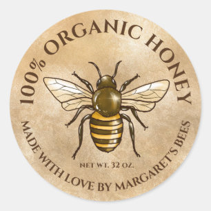 Etiquetas de Tarro de Miel Abeja Mielera Panal Pro
