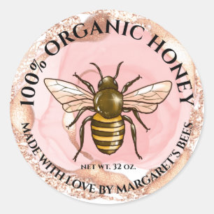 Etiquetas de Tarro de Miel Abeja Mielera Panal Pro