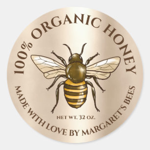 Etiquetas de Tarro de Miel Abeja Mielera Panal Pro