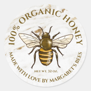 Etiquetas de Tarro de Miel Abeja Mielera Panal Pro