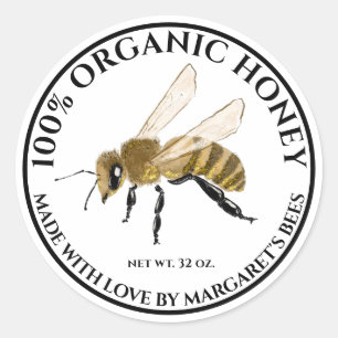 Etiquetas de Tarro de Miel Abeja Mielera Panal Pro