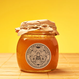 Etiquetas de Tarro de Miel Abeja Mielera Panal Pro