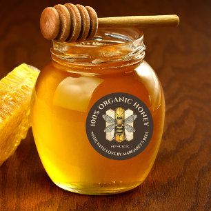 Etiquetas de Tarro de Miel Abeja Mielera Panal Pro