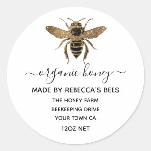 Etiquetas de tarro de miel orgánica local   Honeyb