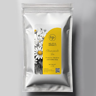Etiquetas de té Chamomile editables