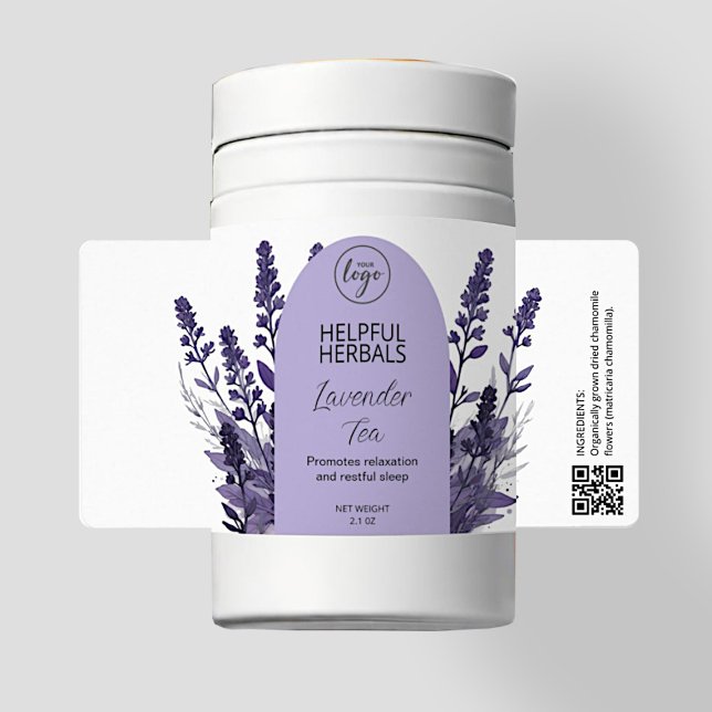 Etiquetas de té de lavanda editables (Subido por el creador)