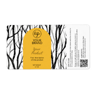 Etiquetas de té medicinales de origen vegetal