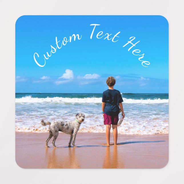 Etiquetas de texto fotográfico de personalizado -  (Diseño 3)