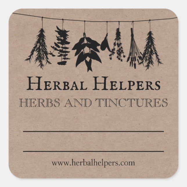 Etiquetas de tinción de remedio herbal (Anverso)