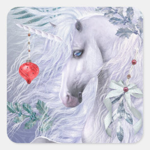 Etiquetas de Unicornio de Navidad