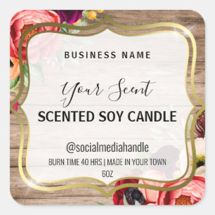 Etiquetas de vaina de soja floral con estilo campe