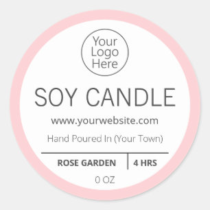 Etiquetas de vela con logotipo perfumadas de jardí