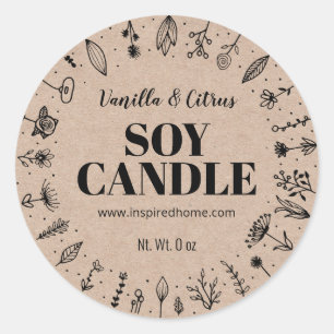 Etiquetas De Vela De Vainilla Y Citrus Scentrizada