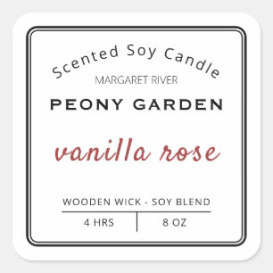 Etiquetas de velas de soja perfumadas