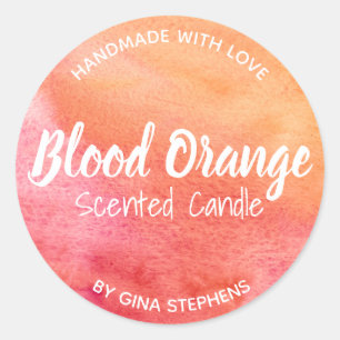 Etiquetas De Velas De Soja Rosa Y Naranja De Color