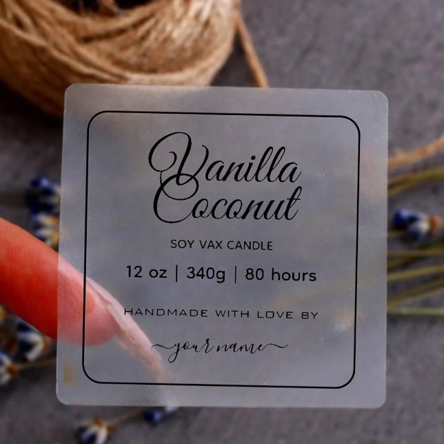 Etiquetas de velas personalizadas transparentes cl (Subido por el creador)