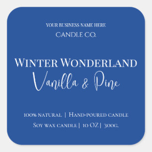 Etiquetas de velas Winter Wonderland Vainilla & Pi