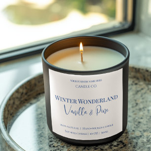 Etiquetas de velas Winter Wonderland Vanilla & Pin