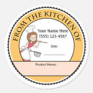 Etiquetas de venta culinaria personalizada de horn