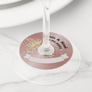 Etiquetas de vidrio Boda personalizado Personaliza