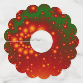 Etiquetas de vidrio de vino de papel fractal festi