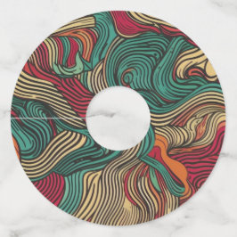 Etiquetas de vidrio de vino ornamental