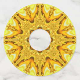 Etiquetas de vidrio para vino de papel fractal Gol