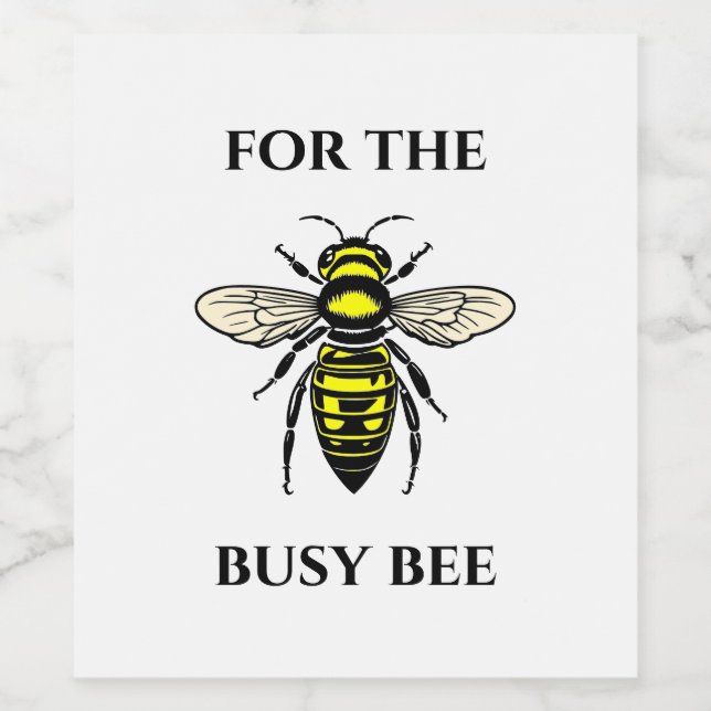 etiquetas de vino abeja ocupada (Etiqueta única)