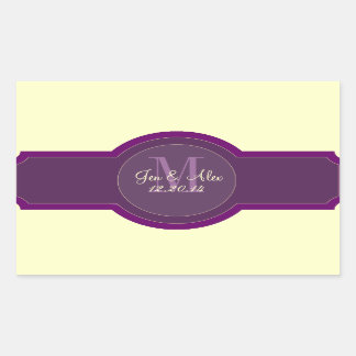 Etiquetas de vino Boda de crema de ciruela morada