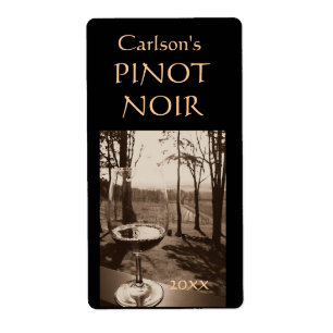 Etiquetas de vino caseras de cristal de vino