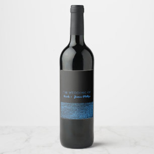 Etiquetas de vino chic con lentejuelas glam modern