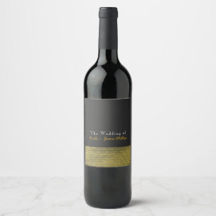Etiquetas de vino chic con lentejuelas glam modern