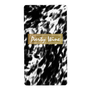 Etiquetas de vino chic en negro, blanco y dorado f